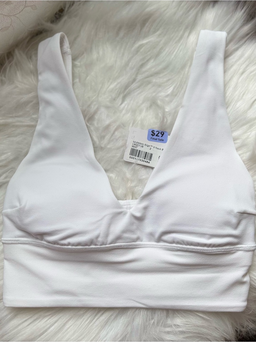 lululemon align White Wireless V-Neck Sports Bra